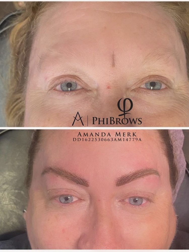before and after microblading
